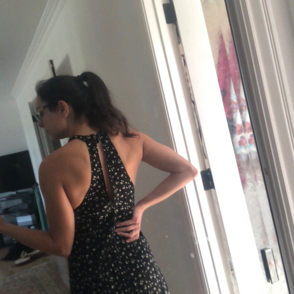 BLACK FLORAL DRESS - Picture 4 of 5